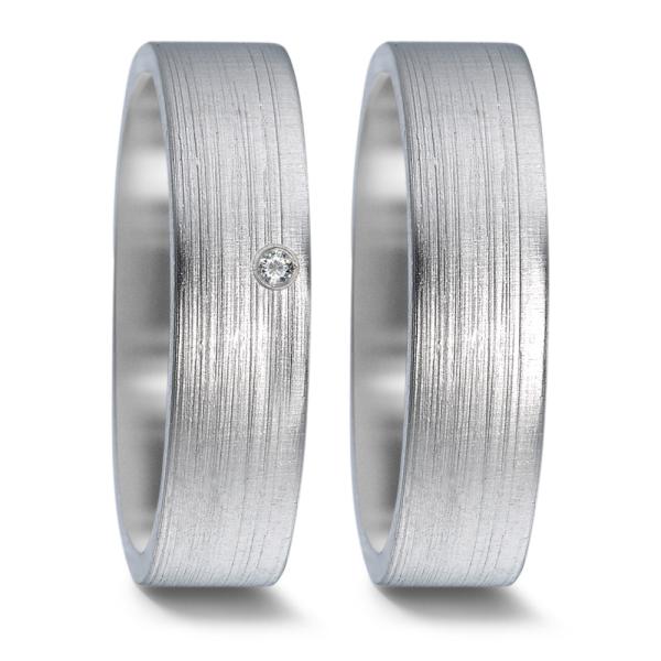 Weidner Trauringe Weissgold 62171 + 72171